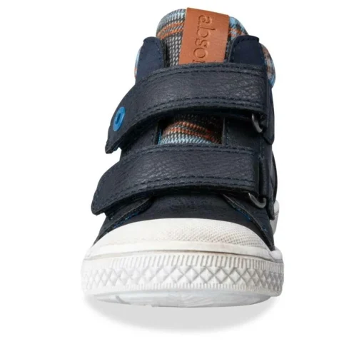 Baskets Montante MARINE Garçon Motif Uni Scratch