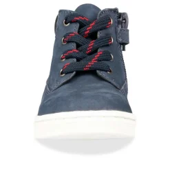 Baskets Montante MARINE Garçon CUIR Motif Uni Fermeture éclair