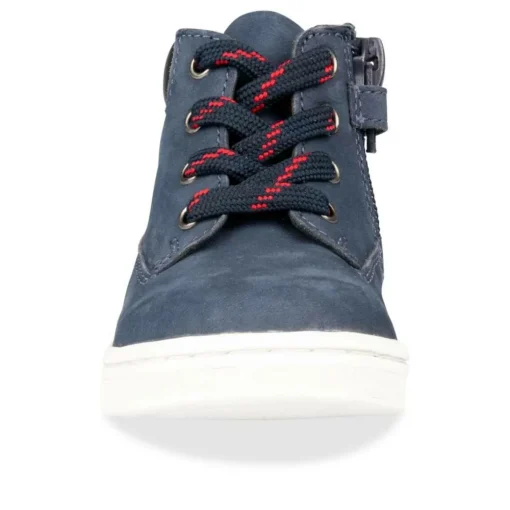 Baskets Montante MARINE Garçon CUIR Motif Uni Fermeture éclair