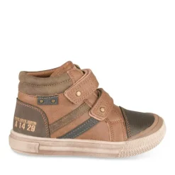 Baskets Montante MARRON Garçon Motif Uni Scratch