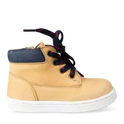 Baskets Montante MARRON Garçon CUIR Motif Uni Fermeture éclair