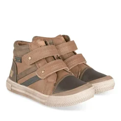 Baskets Montante MARRON Garçon Motif Uni Scratch
