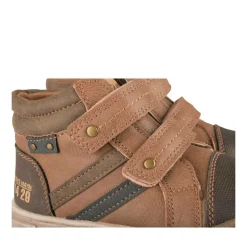 Baskets Montante MARRON Garçon Motif Uni Scratch