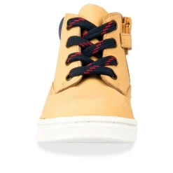 Baskets Montante MARRON Garçon CUIR Motif Uni Fermeture éclair