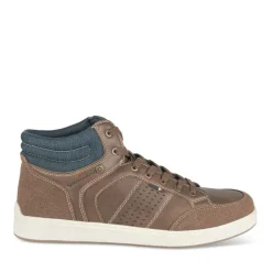 Baskets Montante MARRON Homme Motif Uni Lacets