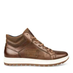 Baskets Montante MARRON Homme CUIR Motif Uni Lacets