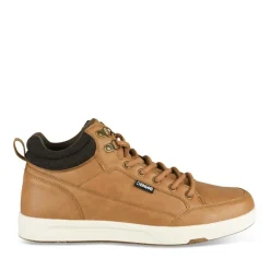 Baskets Montante MARRON Homme Motif Uni Lacets