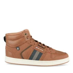 Baskets Montante MARRON Homme Motif Uni Lacets