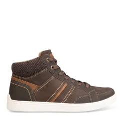 Baskets Montante MARRON Homme Motif Uni Lacets