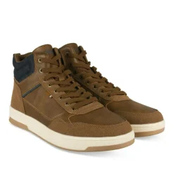Baskets Montante MARRON Homme Motif Uni Lacets