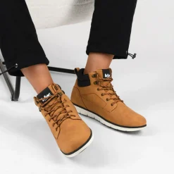 Baskets Montante MARRON Homme Motif Uni Lacets