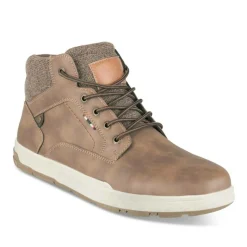 Baskets Montante MARRON Homme Motif Uni Lacets