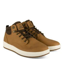 Baskets Montante MARRON Homme Motif Uni Lacets