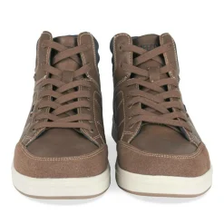 Baskets Montante MARRON Homme Motif Uni Lacets