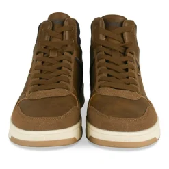Baskets Montante MARRON Homme Motif Uni Lacets