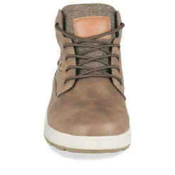 Baskets Montante MARRON Homme Motif Uni Lacets