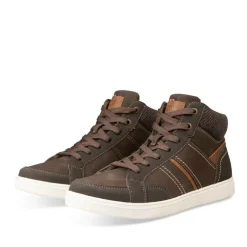 Baskets Montante MARRON Homme Motif Uni Lacets