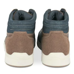Baskets Montante MARRON Homme Motif Uni Lacets
