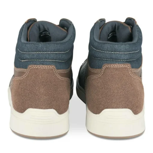 Baskets Montante MARRON Homme Motif Uni Lacets