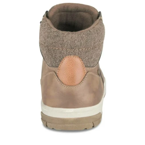 Baskets Montante MARRON Homme Motif Uni Lacets