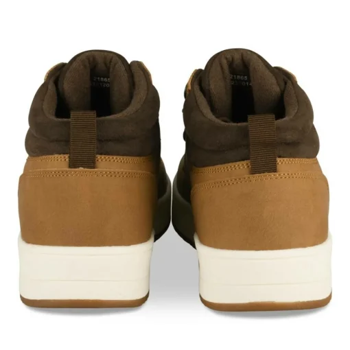 Baskets Montante MARRON Homme Motif Uni Lacets