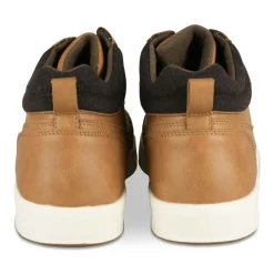 Baskets Montante MARRON Homme Motif Uni Lacets
