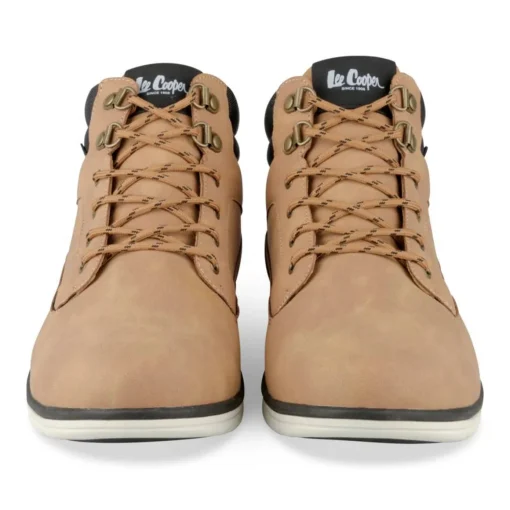 Baskets Montante MARRON Homme Motif Uni Lacets