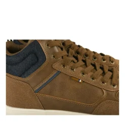 Baskets Montante MARRON Homme Motif Uni Lacets