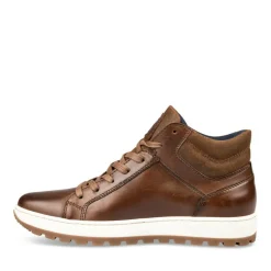 Baskets Montante MARRON Homme CUIR Motif Uni Lacets