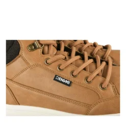 Baskets Montante MARRON Homme Motif Uni Lacets