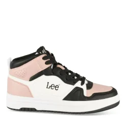 Baskets Montante NOIR Femme Motif Uni Lacets