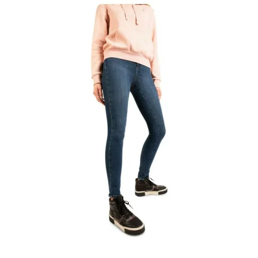 Baskets Montante NOIR Femme Motif Uni Lacets