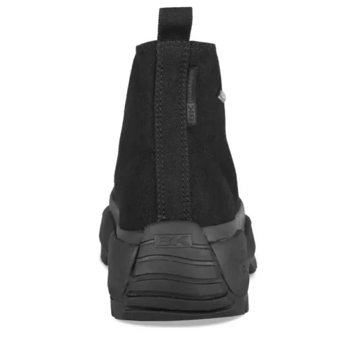 Baskets Montante NOIR Femme Motif Uni Lacets