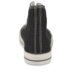 Baskets Montante NOIR Femme Motif Uni Lacets