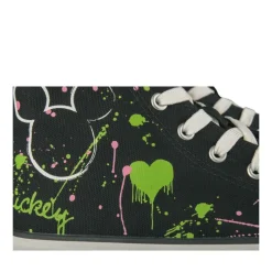 Baskets Montante NOIR Femme Motif Uni A Enfiler