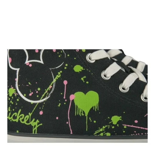 Baskets Montante NOIR Femme Motif Uni A Enfiler