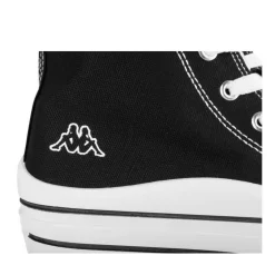 Baskets Montante NOIR Femme Motif Uni Lacets