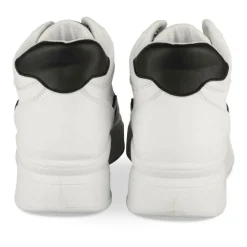 Baskets Montante NOIR Femme Motif Uni Lacets