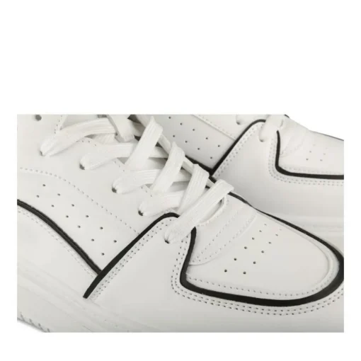 Baskets Montante NOIR Femme Motif Uni Lacets