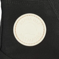 Baskets Montante NOIR Femme Motif Uni Lacets