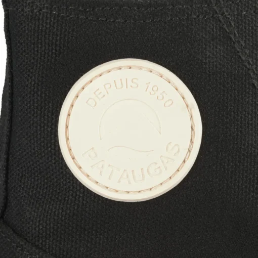 Baskets Montante NOIR Femme Motif Uni Lacets