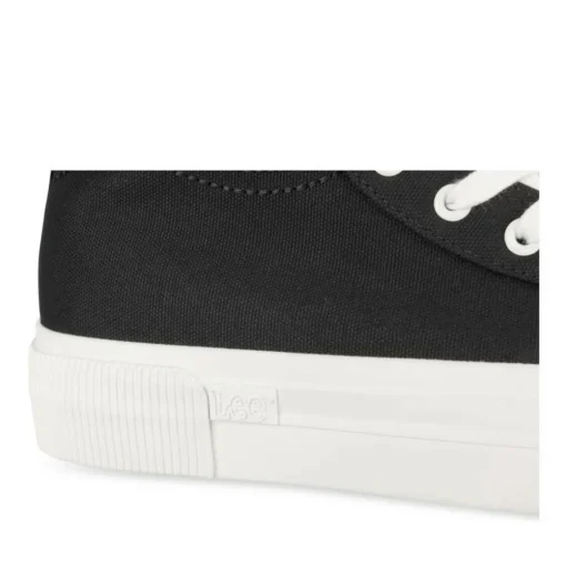 Baskets Montante NOIR Femme Motif Uni Lacets