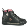 Baskets Montante NOIR Fille Motif Paillettes Lacets