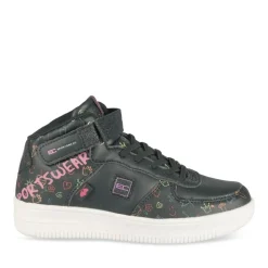 Baskets Montante NOIR Fille Motif Uni A Enfiler