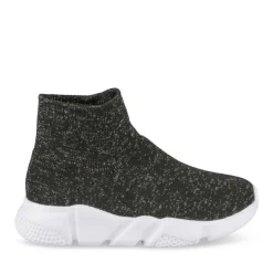 Baskets Montante NOIR Fille Motif Uni A Enfiler