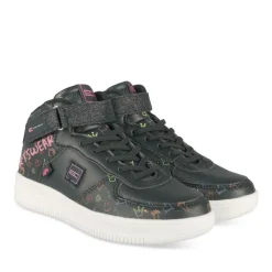 Baskets Montante NOIR Fille Motif Uni A Enfiler
