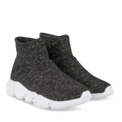Baskets Montante NOIR Fille Motif Uni A Enfiler