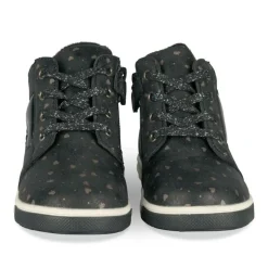 Baskets Montante NOIR Fille Motif Animal Lacets