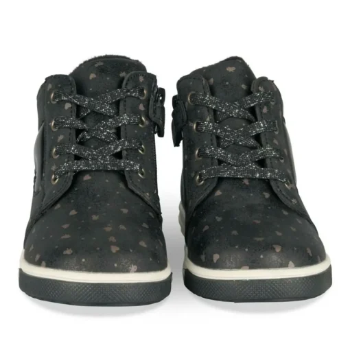 Baskets Montante NOIR Fille Motif Animal Lacets