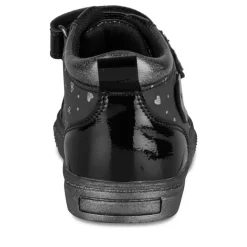 Baskets Montante NOIR Fille Motif Coeurs Scratch